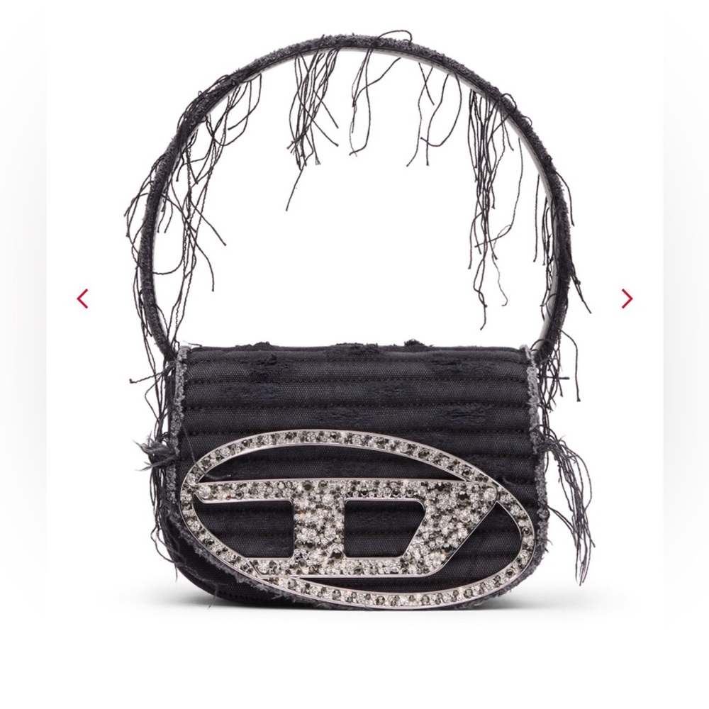 Diesel Iconic Leather and Distressed Canvas Bag
